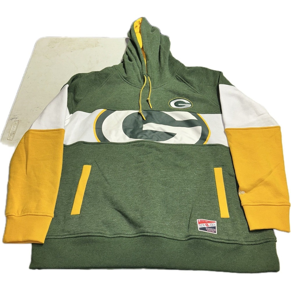 NEW ERA GREEN BAY PACKERS WOMEN'S COLORBLOCK PULLOVER HOODIE 1X NFL FOOTBALL